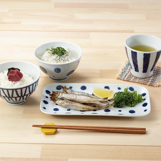 [Amazon.co.jp Exclusive] Hasami Ware 30199 Dinnerware Set Indigo Dye Cup Small Pot Cup Set of 3 Diameter Approx. 3.1 x Height 3.1 inches (9 x 8 cm) Japanese Tableware Porcelain Microwave