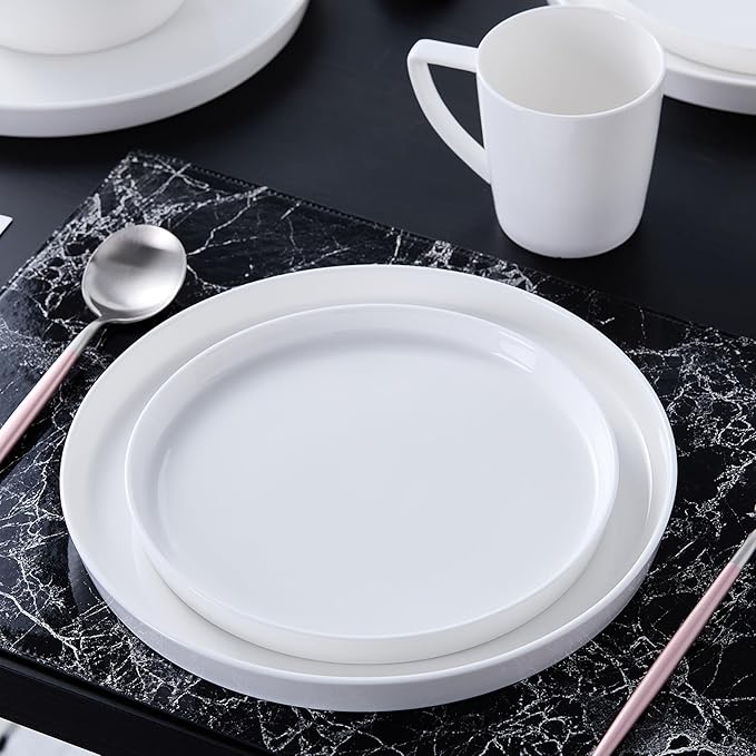 Stone Lain Madeline Formal Bone China Dinnerware Set 32 Piece Service for 8 White