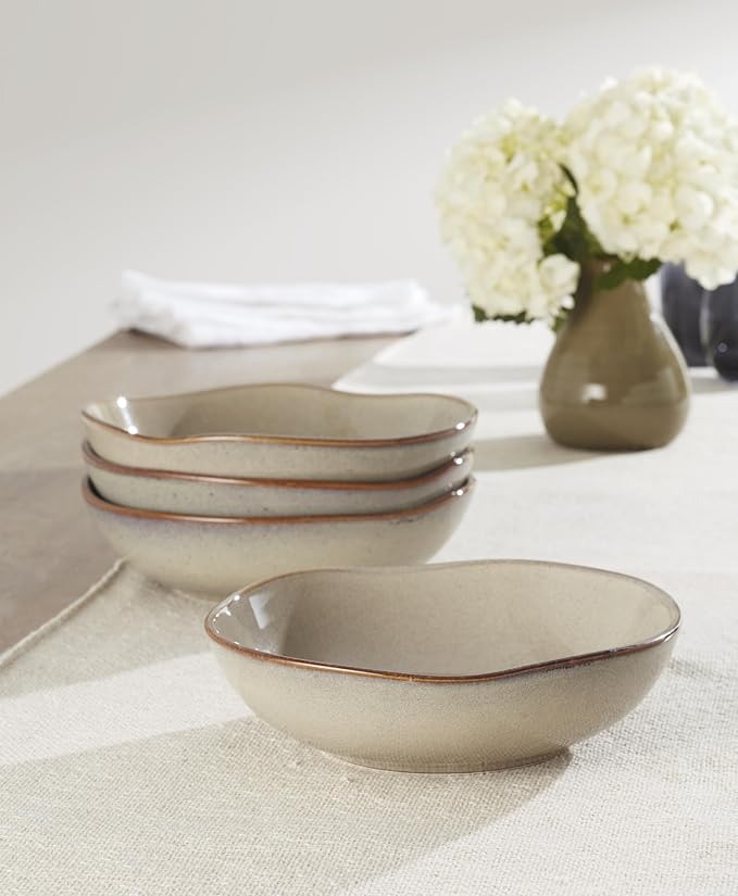Oneida 899210 Organic Shades Oatmeal Pasta Bowls Set Of 4 Service For 4
