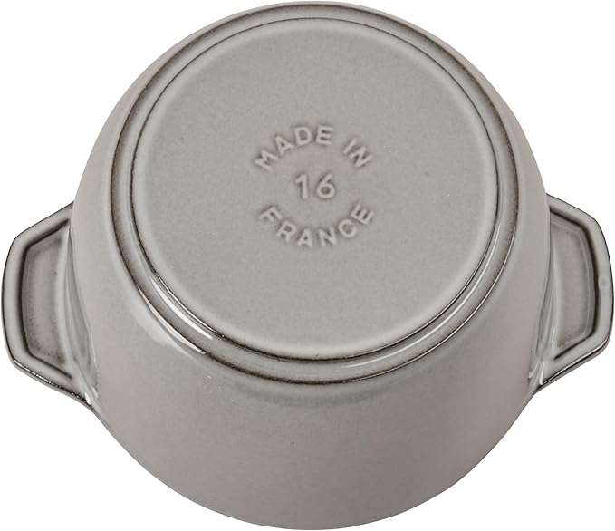 staub La Cocotte de GOHAN 40509-703 La Cocotte de Gohan Gray M 6.3 inches (16 cm) Rice Pot 2 Pieces Paint Cast Iron Pot Induction Compatible Rice Cooker