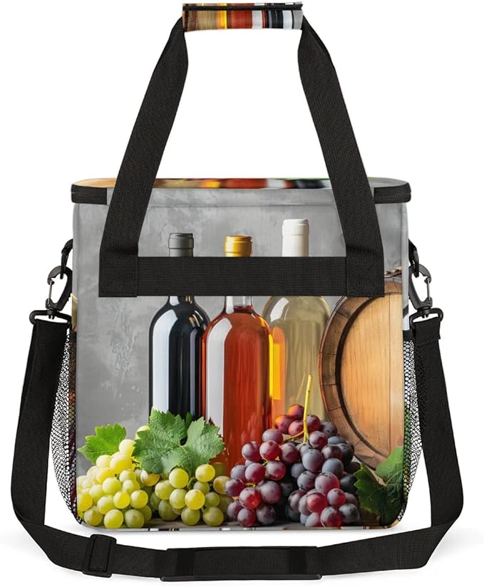 Coffee Maker Carrying Bag Grape Wine Single Cup Coffee Maker Travel Bag Compatible with Keurig K-Mini or K-Mini Plus Portable Storage Bag with Shoulder StrapAZ-194