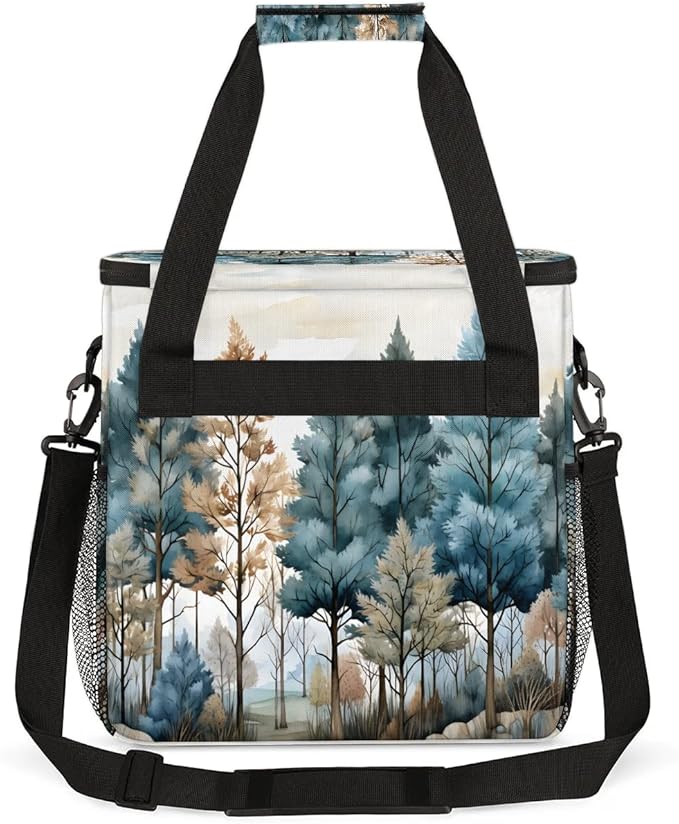 Rustic Tree Coffee Maker Carrying Bag Compatible with K-Mini or K-Mini Plus Portable Single Cup Coffee Maker Case with Pockets for K Cup Pods