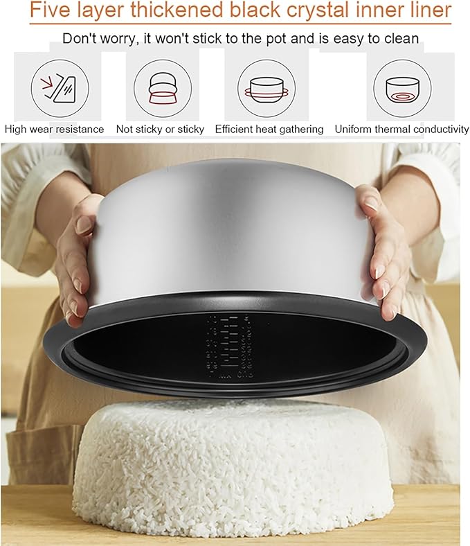Commercial Electric Rice Cooker Large Capacity Rice Cooker W/Steamer &amp Automatic Insulation Functionfor RestaurantsHotels and Catering Rice Cooker18L18L