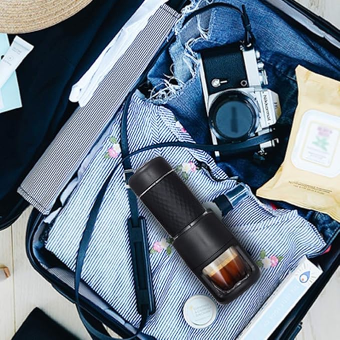 Coffee Machine Portable Coffee MakerManual Espresso Coffee Machine Compatible with Ground Coffee Nespresso Capsule