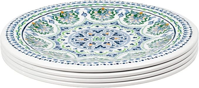 Blue Medallion 12-Piece Melamine Dinnerware Set