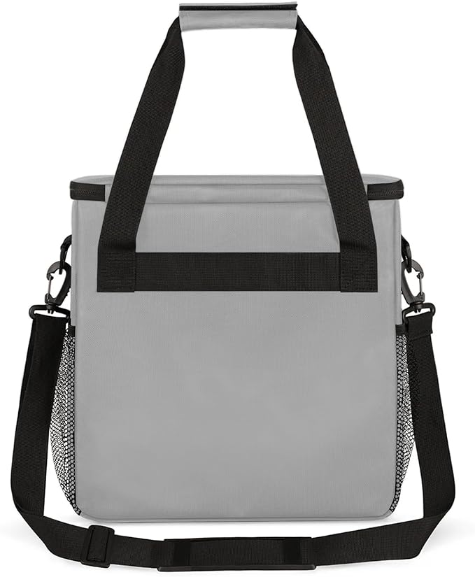 Grey Coffee Maker Carrying Bag Waterproof Insulated Leakproof Cooler Bag Portable Storage Tote Bag Organizer With Shoulder Strap