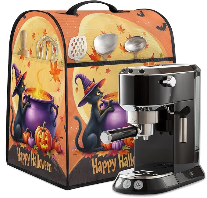 cfpolar Kitchen Aid Mixer Cover Compatible with 6-8 Quarts Halloween Cat Potion Moon Pumpkin Stand Mixer Cover Kitchen Aid Mixers Accessories Appliance Organizer Bag Dust Covers with Zipper Pocket