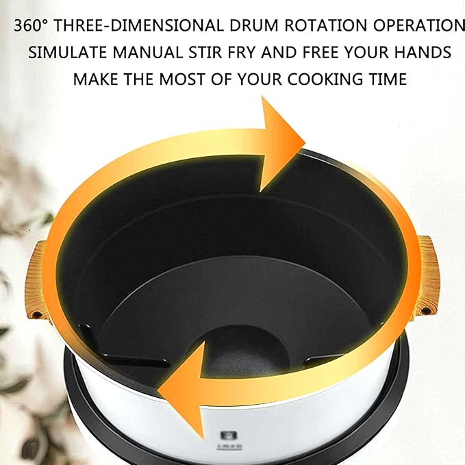 TsoLay Intelligent Automatic Cooking Machine 8 L Multi-Function Stir-Fry Machine with 360° Rotating and 3D All-Round Heating and 26CM Large Caliber Adjustment 3 Gears Firepower for Home Restaurant