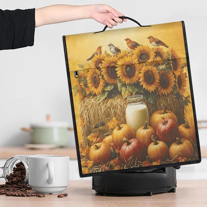 cfpolar Kitchen Aid Mixer Cover Compatible with 6-8 Quarts Pumpkin Sunflower Animal Bird Stand Mixer Cover Kitchen Aid Mixers Accessories Appliance Organizer Bag Dust Covers with Zipper Pocket
