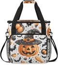 Gothic Pumpkin Coffee Maker Carrying Bag Mystical Pumpkin Travel Storage Bag Compatible with K-Mini or K-Mini Plus Single Serve Coffee Brewer Carrying Case with Multiple Pockets &amp Shoulder Strap
