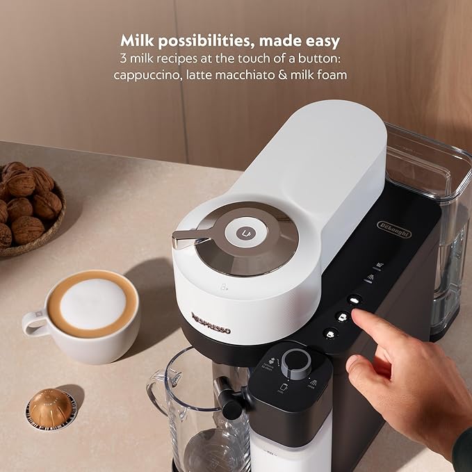 Nespresso Vertuo Lattissima Coffee &amp Espresso Maker by De'Longhi Matte White and Glossy