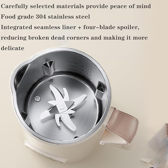 8 in 1 Nut Milk Maker Homemade Almond Oat Coconut Soy Plant Based Milks and Non Dairy Beverages Automatic Soybean Milk Machine with Delay Start/Keep Warm/Boil Water