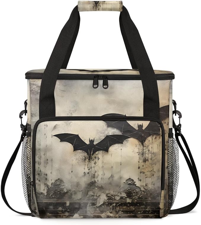 Magical Bat Coffee Maker Carrying Bag Cute Bat Portable Travel Storage Tote Bag Compatible with K-Mini or K-Mini Plus Single Serve Coffee Brewer Carrying Case with Multiple Pockets &amp Shoulder St