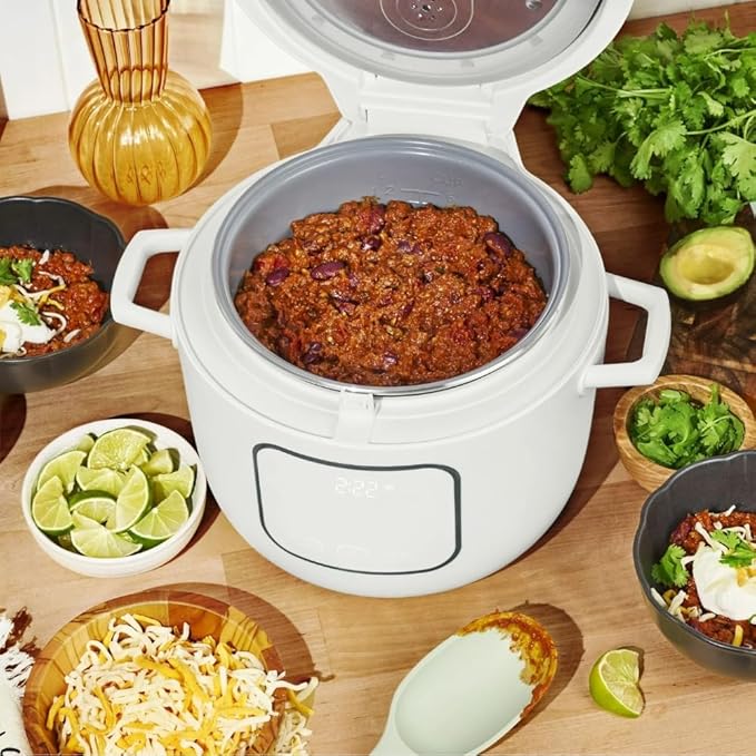 14-Cup Electric Rice Cooker with Automatic Keep Warm and Removable Nonstick Pot for Home Cooking (White)