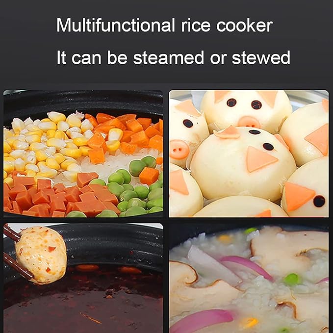 Rice Cooker-Steamer Household Multifunctional Non-Stick Rice Cooker Intelligent Heat Preservation and One-Button Switch(5L) ()