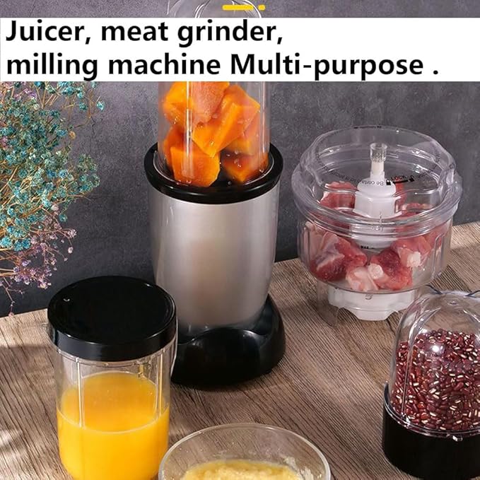 Portable Blender Juicer Multifunctional Electric Juicer Fruit Juice Machine Automatic Blender Baby Food Milkshake Mixer Household Meat Grinder