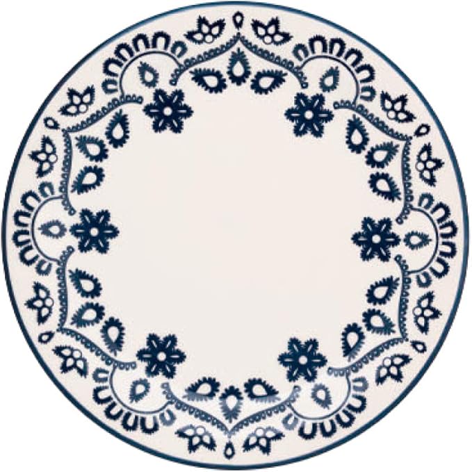 Manhattan Comfort Floreal 16 Piece Dinner Set Service for 4 Black/Ivory