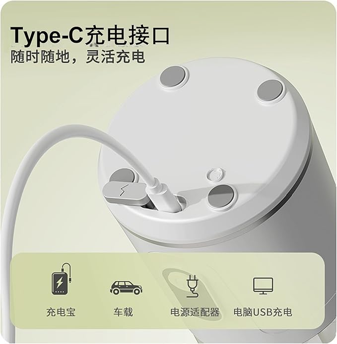 New wireless portable household juicer juicing cup USB charging small juicer (A-Purple)