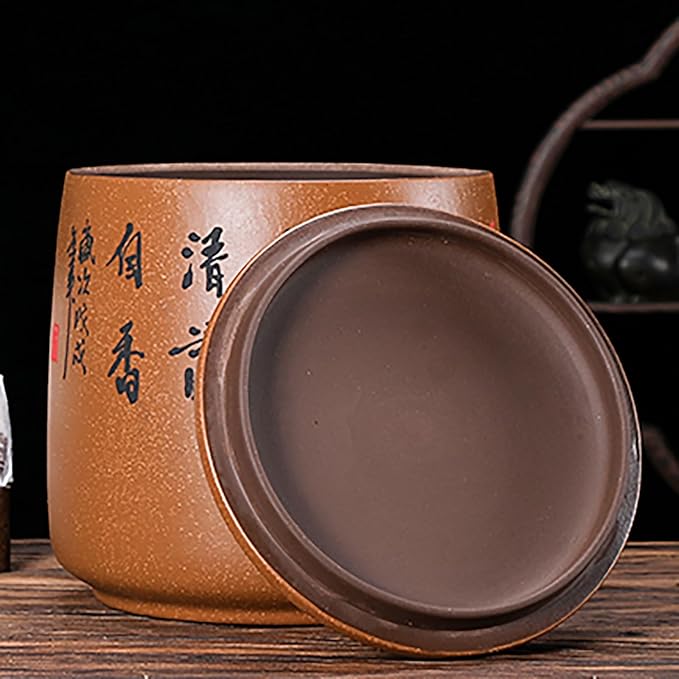 Ceramic Container with Lid for Rice Ceramic Rice Bucket Large Airtight Food Storage Dispenser Kitchen Grain Jars Rice Storage Box Household Rice Barrel Ceramic Rice Cylinder for Flour Food(A)