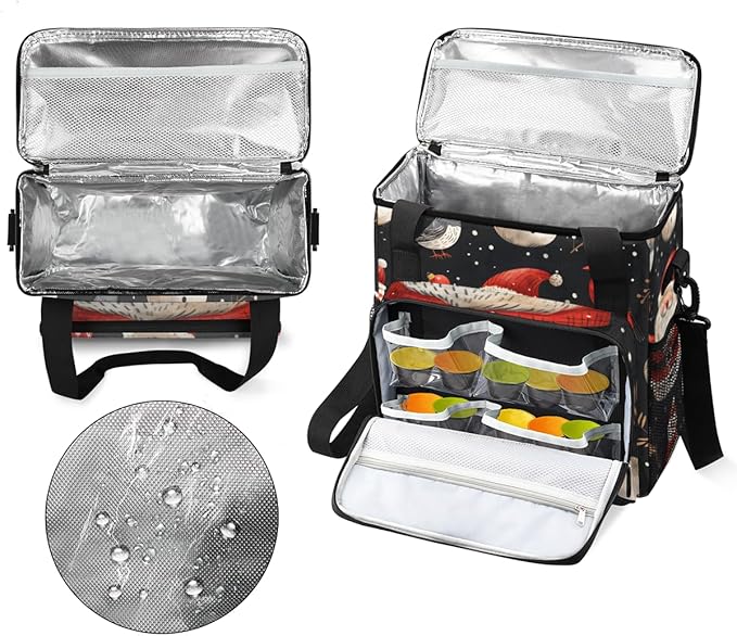 Fantastic Santa Claus Coffee Maker Carrying Bag Christmas Santa Claus Travel Storage Bag Compatible with K-Mini or K-Mini Plus Single Serve Coffee Brewer Carrying Case with Pockets &amp Shoulder St