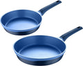 MasterPRO - Gastro Diamond Collection - 2 Piece Fry Pan Set - 9.5” Frying Pan 11” Frying Pan - Durable Cast Aluminum Cookware Set - Non Stick Cooking Pot and Pan Set
