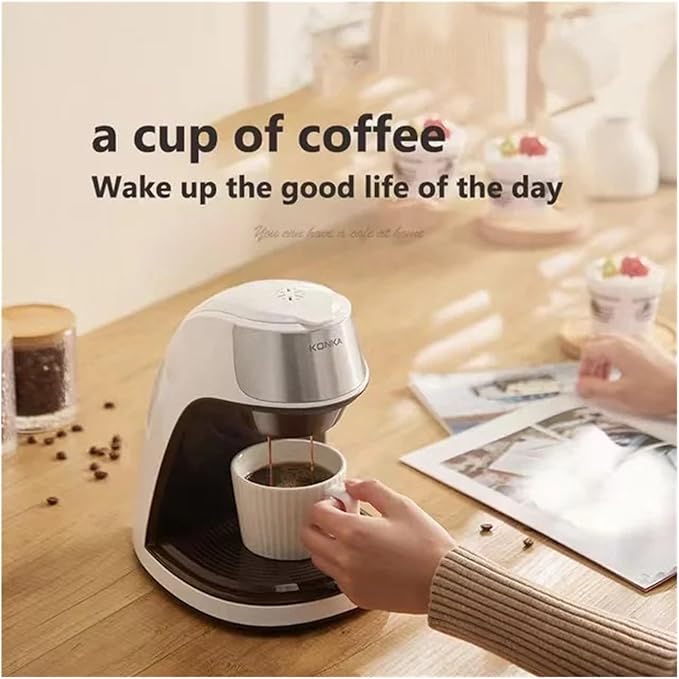 Portable Mini Coffee Maker Machine - Automatic Drip Coffee Maker for Home and Office - Easy Operation Electric Coffee Brewer