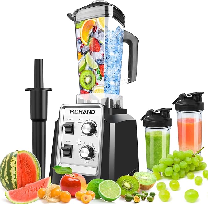 Professional Blender for Smoothies Powerful 1400W Smoothie Blender 68oz Large Capacity with 2 To-Go Cups 6 Stainless Steel Blades Kitchen Blenders for Smoothies Ice Crushing &amp Frozen Fruit