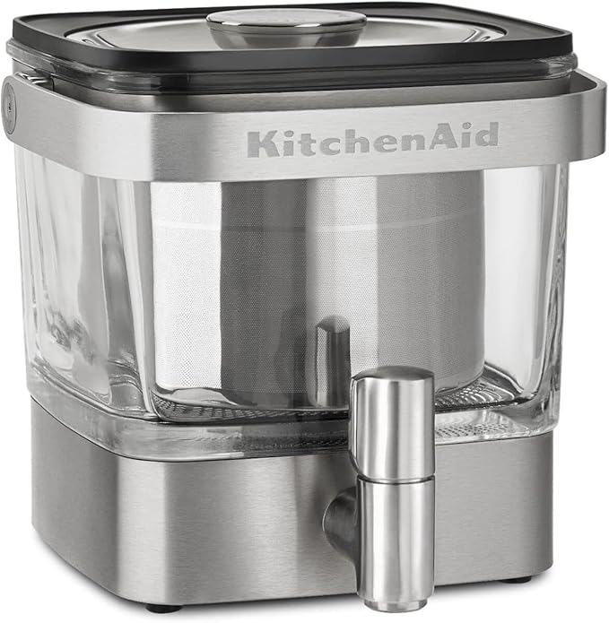KitchenAid KCM4212SX Cold Brew Coffee Maker-Brushed Stainless Steel 28 ounce (RENEWED)
