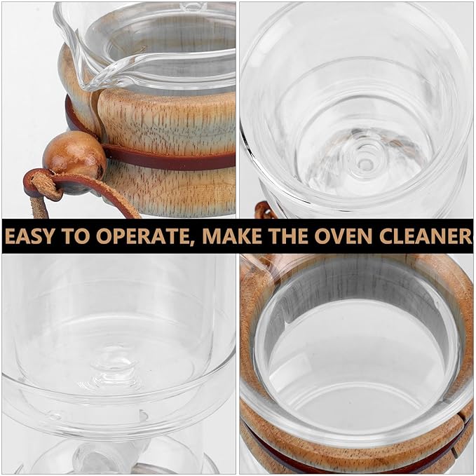 Gatuida Glass Cold Brew Coffee Maker Ice Drip Pot Multi-functional Glass Coffee Kettle Slow Dripping Cold Brew Brewer for Home and Office Use