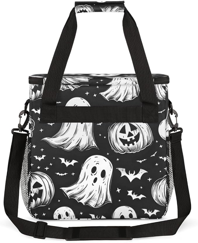 Gothic Pumpkin Coffee Maker Carrying Bag Magical Pumpkin Travel Storage Bag Compatible with K-Mini or K-Mini Plus Single Serve Coffee Brewer Carrying Case with Multiple Pockets &amp Shoulder Strap