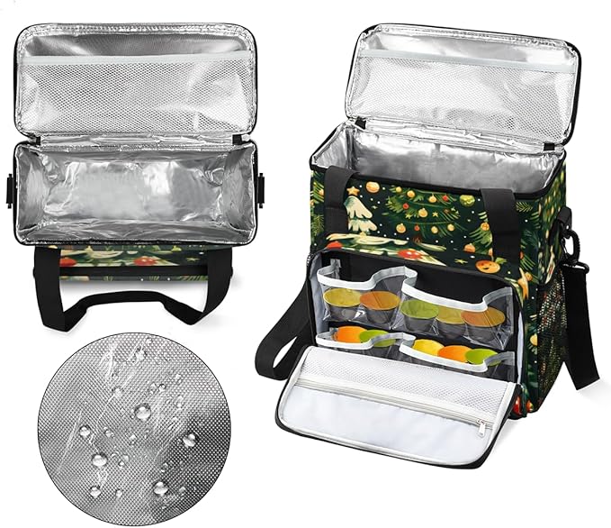 Cartoon Tree Coffee Maker Carrying Bag Bright Tree Travel Storage Bag Compatible with K-Mini or K-Mini Plus Single Serve Coffee Brewer Carrying Case with Multiple Pockets &amp Shoulder Strap