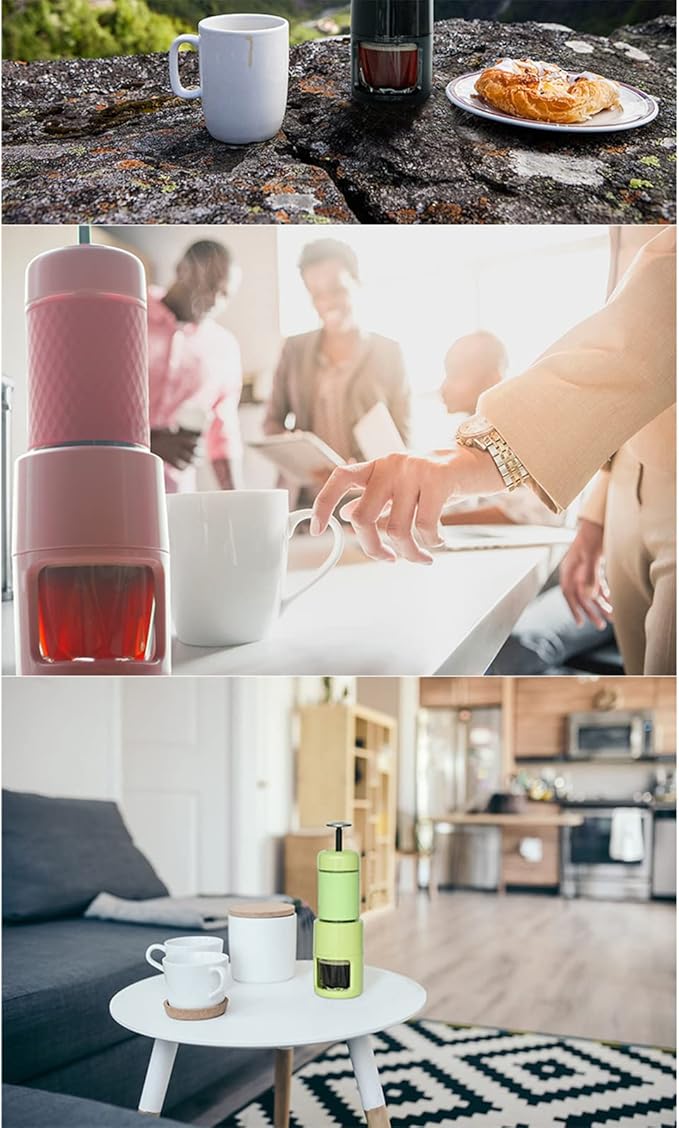 Ice Drip Coffee Maker Brew Coffee Machine Manual Coffee Grinders Portable Multifunctional Drinkware Household Kitchen WaterBlack