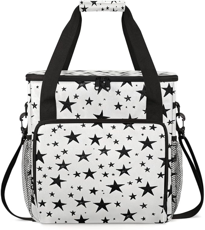 star Coffee Maker Carrying Bag Black Portable Travel Storage Tote Bag Compatible with K-Mini or K-Mini Plus Single Serve Coffee Brewer Carrying Case with Multiple Pockets &amp Shoulder Strap