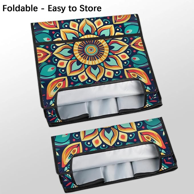 cfpolar Kitchen Aid Mixer Cover Compatible with 6-8 Quarts Mandala Colorful Flower Boho Stand Mixer Cover Kitchen Aid Mixers Accessories Appliance Organizer Bag Dust Covers with Zipper Pocket