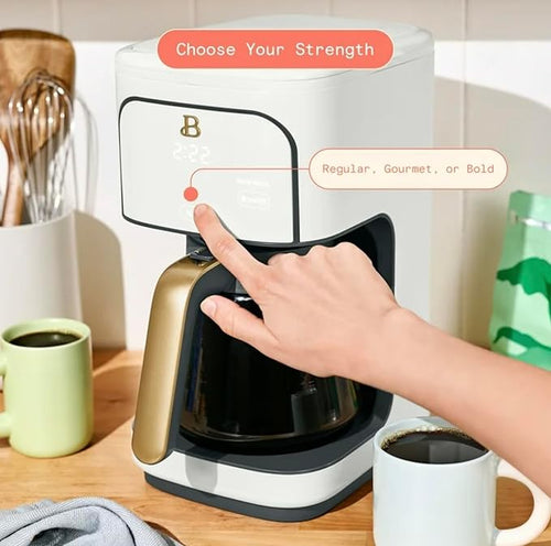 12 Cup Programmable Coffee Maker by Drew Barrymore (white)