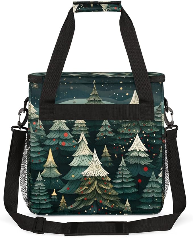 Graffiti Tree Coffee Maker Carrying Bag Xmas Tree Travel Storage Bag Compatible with K-Mini or K-Mini Plus Single Serve Coffee Brewer Carrying Case with Multiple Pockets &amp Shoulder Strap