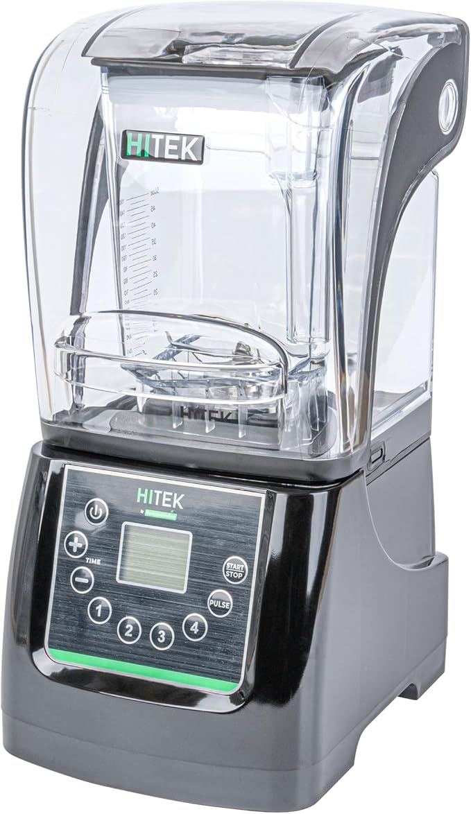 Restaurantware-Hi Tek 3 HP Commercial Blender 1 Variable Speed Heavy-Duty Blender - 48-Ounce Tritan Jar Sound Enclosure White Plastic Industrial Programmable Touchpad