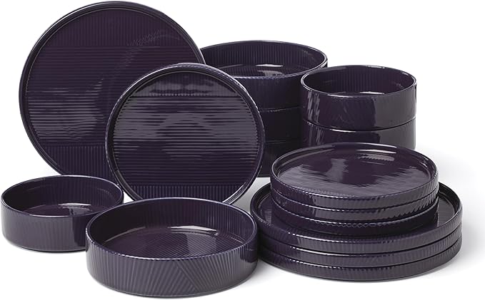 Lenox 897948 Modulus 16-Piece Dinnerware Set Nightshade