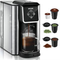 SIFENE Single Serve Coffee Maker 3-in-1 Quick Brew for Coffee Pods Ground Coffee &amp Loose Tea 6-12oz Cup Sizes 50oz Removable Water Tank 1150W Compact Black