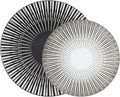 The Art of Lines Dinnerware Set service for 2Lightweight Round Plates Bone China Dinnerware SetsSteak Dinner Plates Dish Set (4Pcs) a beautiful gift LJW07