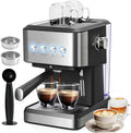 Espresso Machine with Milk Frother 20 Bar Espresso Maker for Cappuccino&ampLatte Compact Coffee Maker for Home&ampOffice 50oz Removable Water Tank Stainless Steel