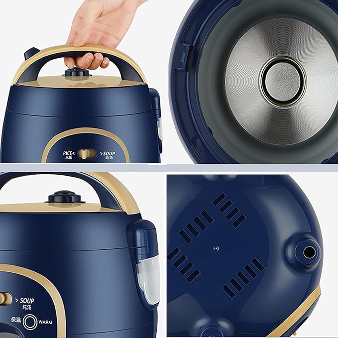 Household Rice Cooker Household Mini Small Non-Stick Rice Cooker Intelligent Heat Preservation And One-Button Switch For 1-3 People(B)
