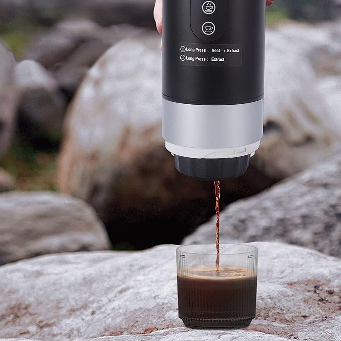 AYNEFY Portable Maker Rechargeable USB C Mini Coffee Maker 20 Bar Electric Machine for CampingTravel Office RV Hiking