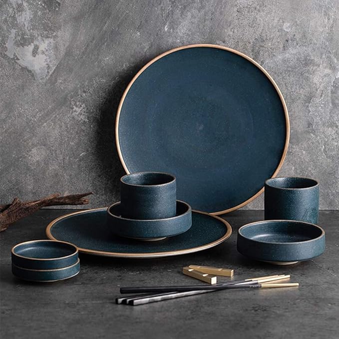 22 Pieces Nordic Style Porcelain Dinnerware Set Romantic Ceramics Upscale Phnom Penh Plate Set