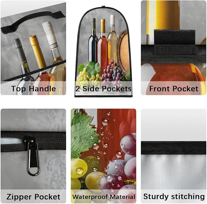 cfpolar Kitchen Aid Mixer Cover Compatible with 6-8 Quarts Grape Wine Fruit Stand Mixer Cover Kitchen Aid Mixers Accessories Appliance Organizer Bag Dust Covers with Zipper Pocket