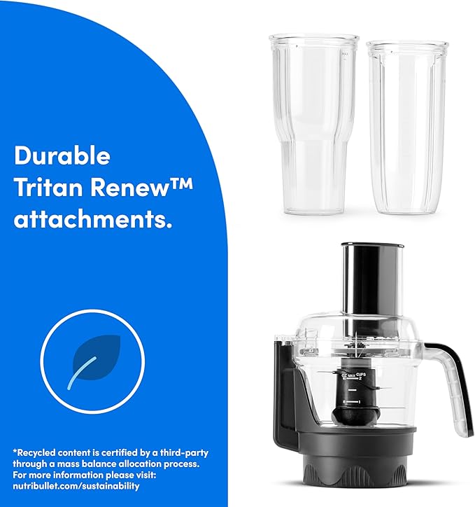 nutribullet® Ultra Plus+ 3-1 Compact Kitchen System 1200W Kitchen System with Blender Food Processor and Coffee and Spice Grinder 32oz and 24oz Blending Cups 2-Cup Food Processor Brass