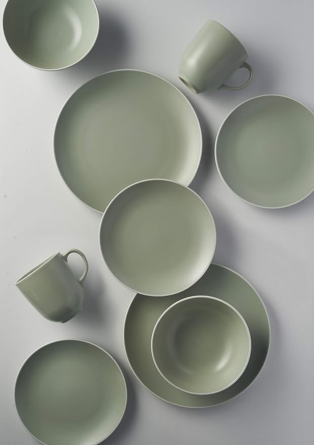 Mason Cash | Classic Collection 12-Piece Dinnerware Set - Green