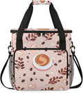 Coffee Beans Coffee Maker Travel Bag for Keurig K-Mini/K-Mini Plus Insulated Waterproof Tote with Pockets for K-Cup Portable Single-Serve Brewer Case