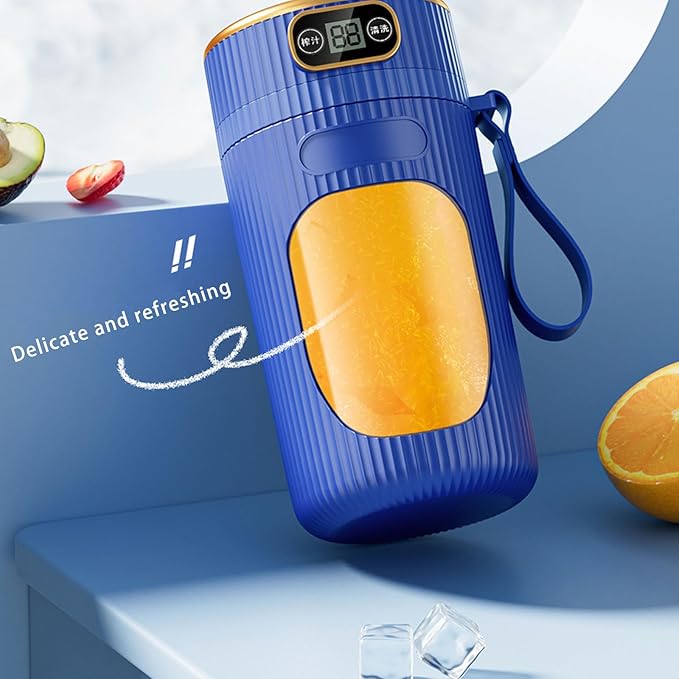 2600mAh Battery Powered Juicer Cup with Real Time Power Display Easy Blenders Juices Maker for Office Home Use Travel Friendly Juicer