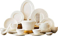 Fine Bone China Dinnerware Set Porcelain &amp Ceramic Dinnerware Sets Bone Stoneware &amp Ceramic Cookware Tableware Set Includes Dinner Plates|Spoons|Pasta Bowls|Soup Pot|Chopsticks (70 Pcs)
